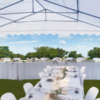 Open marquee wedding