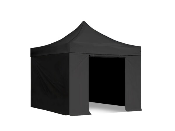 3x3m-Gazebo-OpenDoor-Black