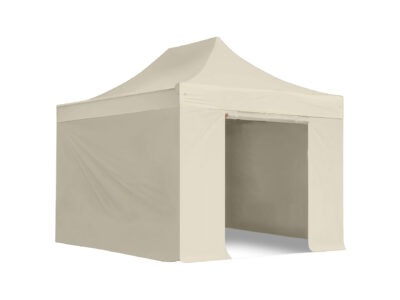 3x4.5m Pop Up Gazebo Classic 4 sides Cream