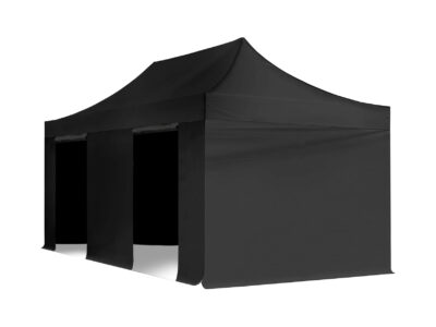 3x6m Pop Up Gazebo Classic 4 sides Black