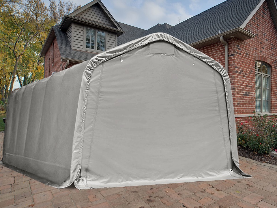 Carport-3.3×7.2-front-closed-grey