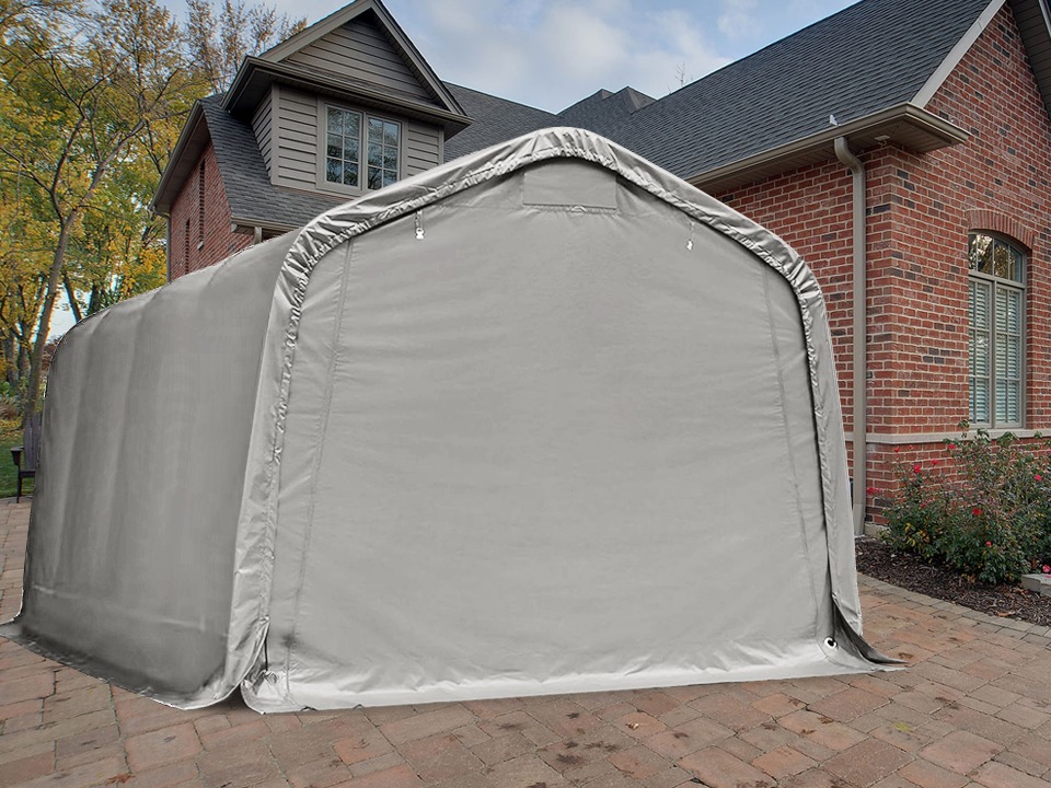 Carport-3.5×5-front-closed-grey