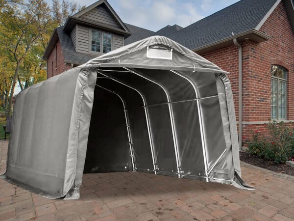 Carport-3.5×5-front-open-grey