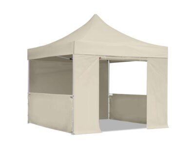 3x3m Pop Up Gazebo Elite 4 half sides Cream