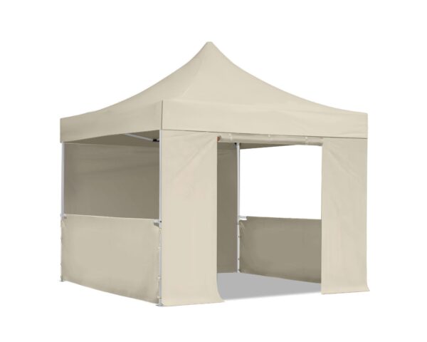 3x3m-Gazebo-OpenDoor-HalfWall-Cream