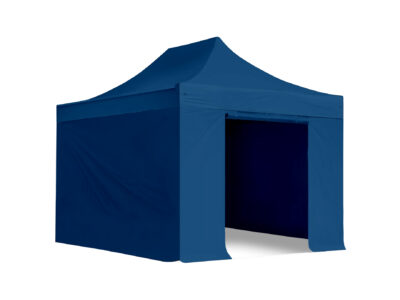 3x4.5m Pop Up Gazebo Elite 4 sides Midnight Blue