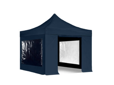 3x3m Pop Up Gazebo Elite Midnight Blue With Windows