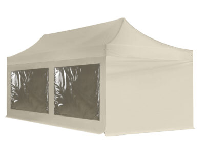 3x6m Pop Up Gazebo Elite Cream With Windows