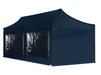 3x6m Pop Up Gazebo Elite Midnight Blue With Windows