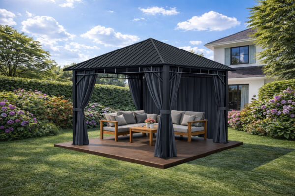3x3m-Garden-Gazebo-Steel-roof-Black-frame-with-Grey-curtain-2.jpg 3x3m-Garden-Gazebo-Steel-roof-Black-frame-with-Grey-curtain-2.jpg
