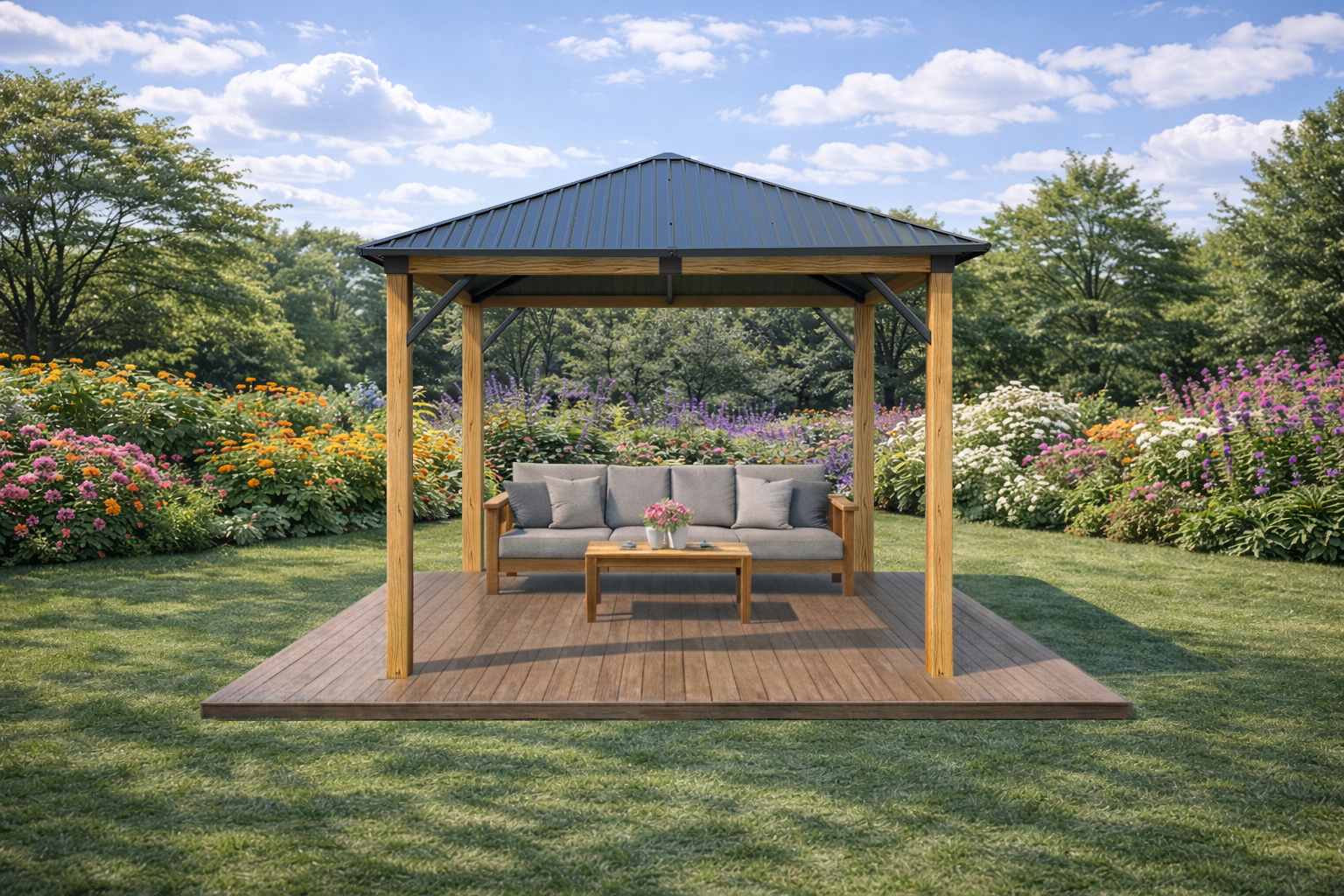 3x3m-Garden-Gazebo-Steel-roof-Wood-Effect-frame-1.jpg