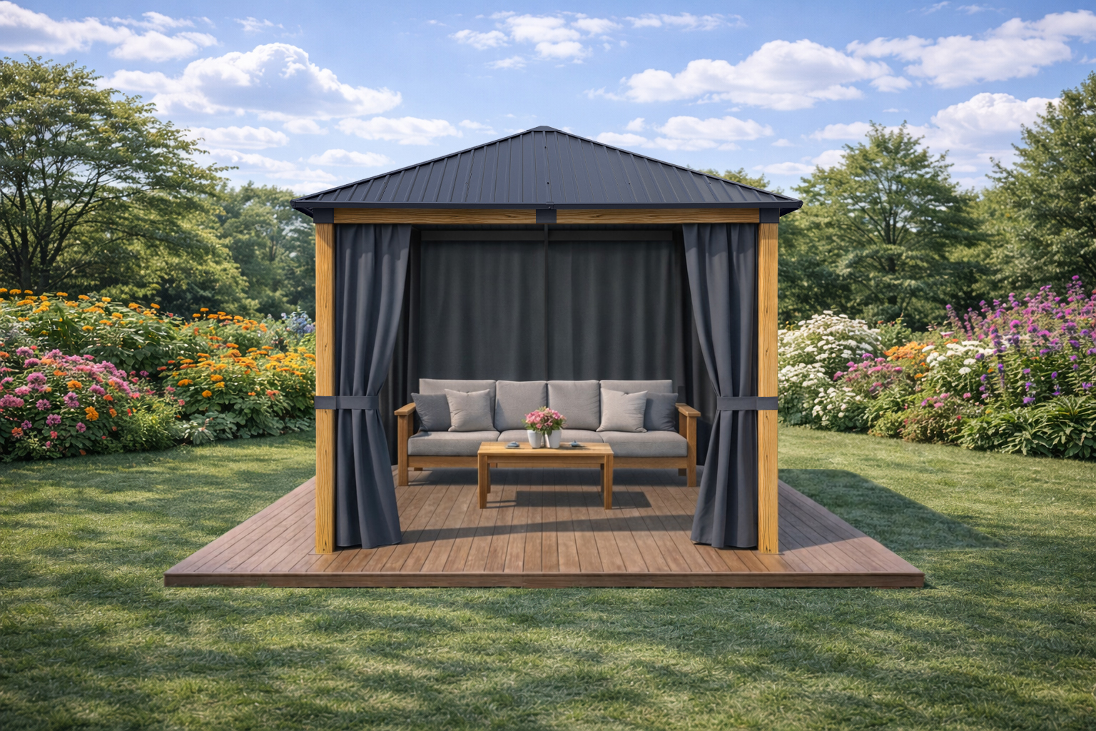 3x3m-Garden-Gazebo-Steel-roof-Wood-Effect-frame-with-Grey-curtain.jpg