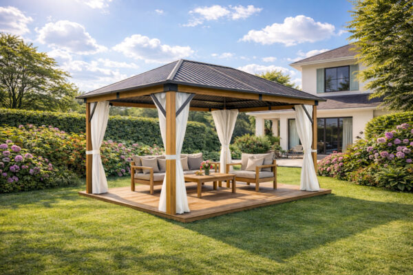 3x4m-Garden-Gazebo-Steel-roof-Wood-Effect-frame-with-Beige-curtain-2.jpg 3x4m-Garden-Gazebo-Steel-roof-Wood-Effect-frame-with-Beige-curtain-2.jpg